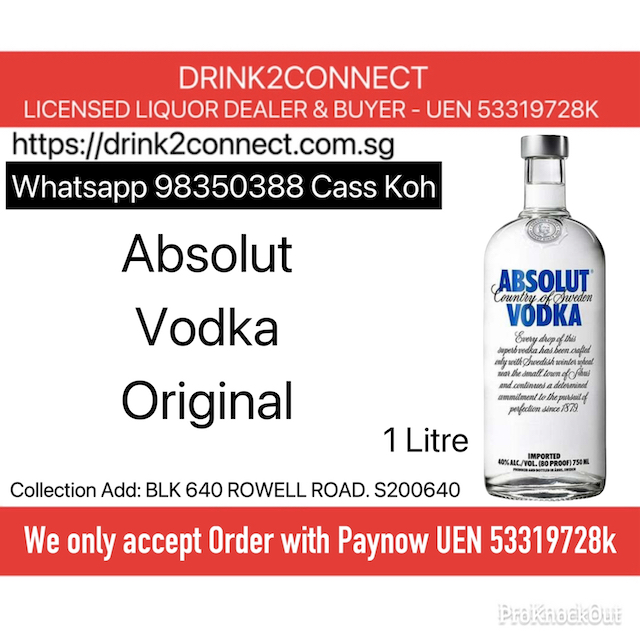 1 Litre Absolut Vodka Original, Vodka Sale, Liquor Sale, Alcohol Sale