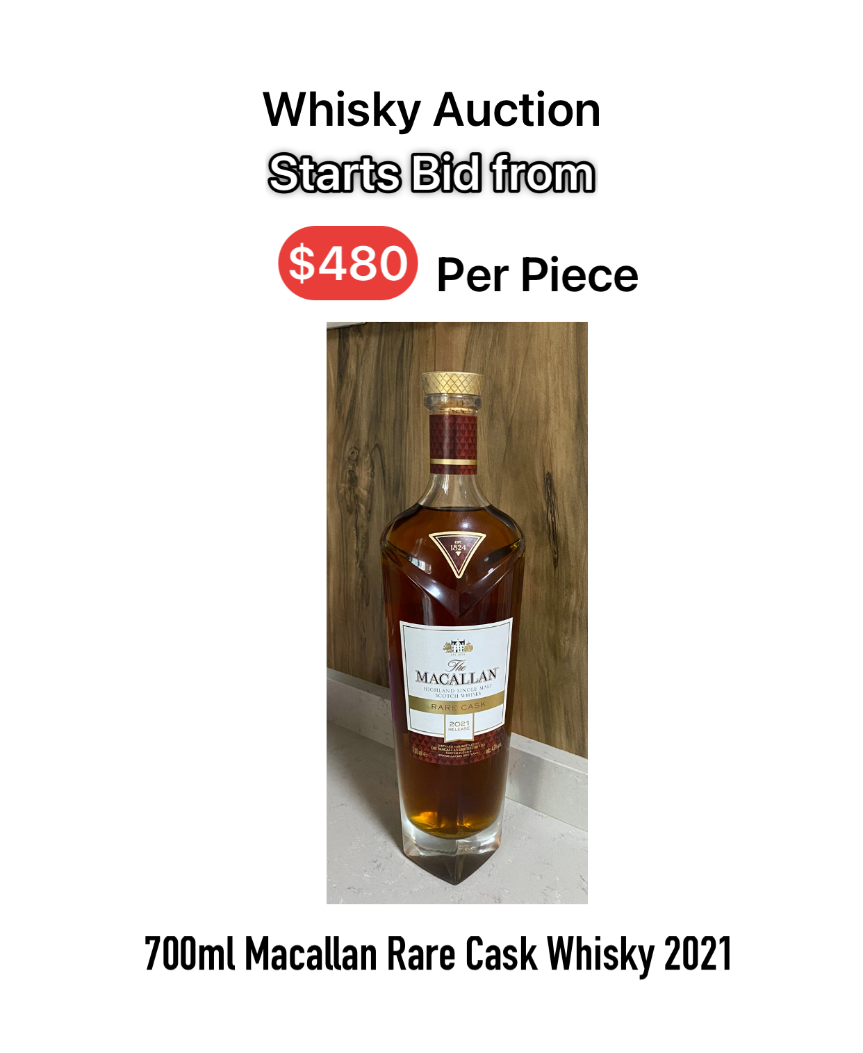 700ml Macallan RARE Cask Whisky(A)
