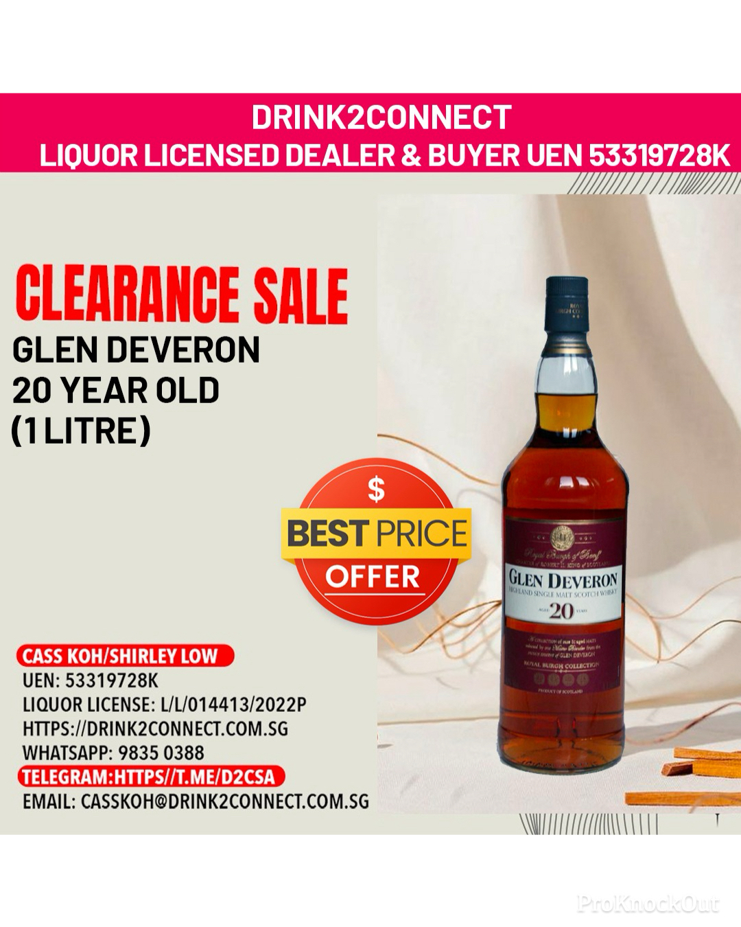 1 Litre Glen Deveron 20yrs Single Malt Whisky/Glen Deveron Whisky Sale Online