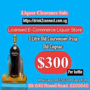 3 Litre Courvoisier Vsop Cognac Sale W/Cradle Liquor Clearance Sale