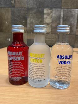 5cl Absolut Vodka Miniature Set x 3pcs