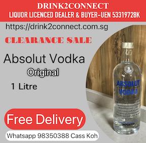 1 Litre Absolut Vodka Original Liquor Clearance Sale