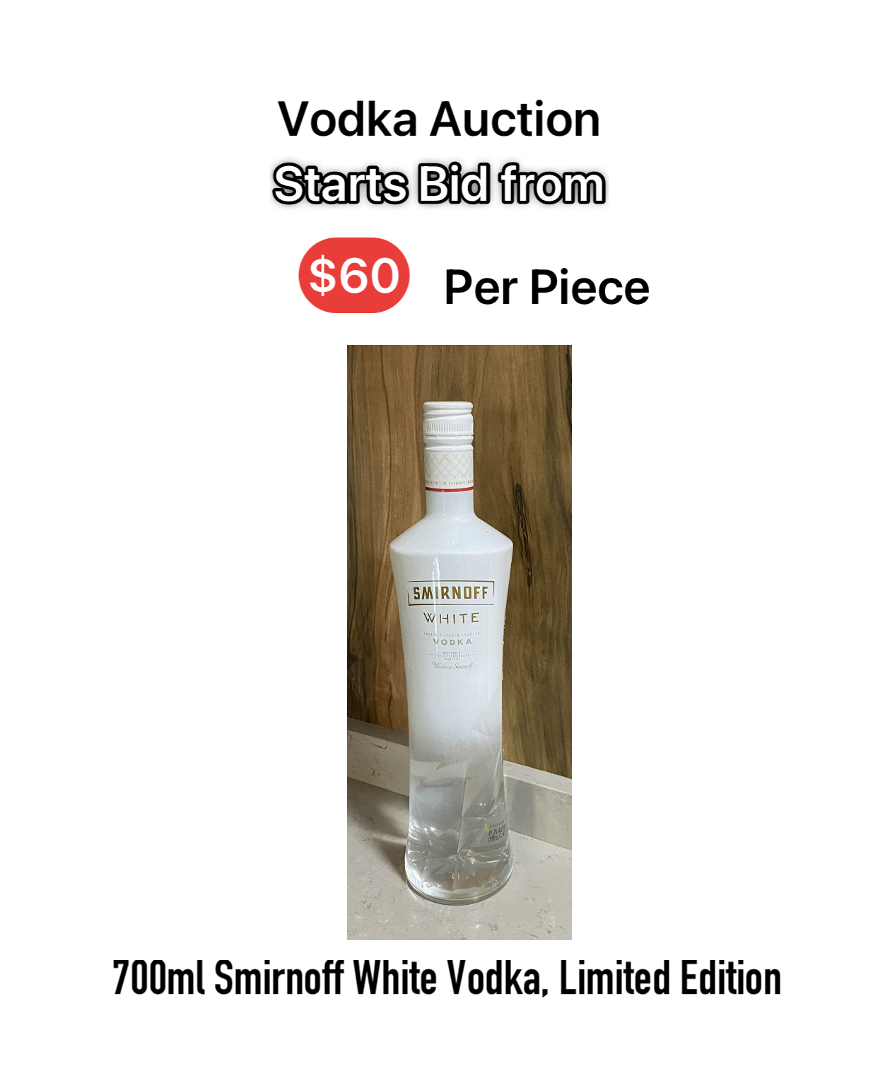 700ml Smirnoff White Vodka(A)