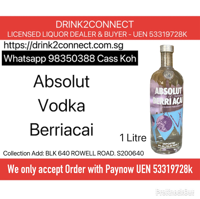 1 Litre Absolut Vodka Berricai Vodka, Absolut Berricai Vodka, Liquor Clearance Sale