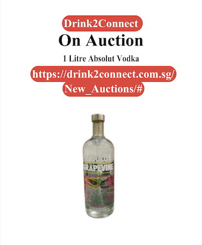 Auction Item: 1 Litre Absolut Grapevine Vodka