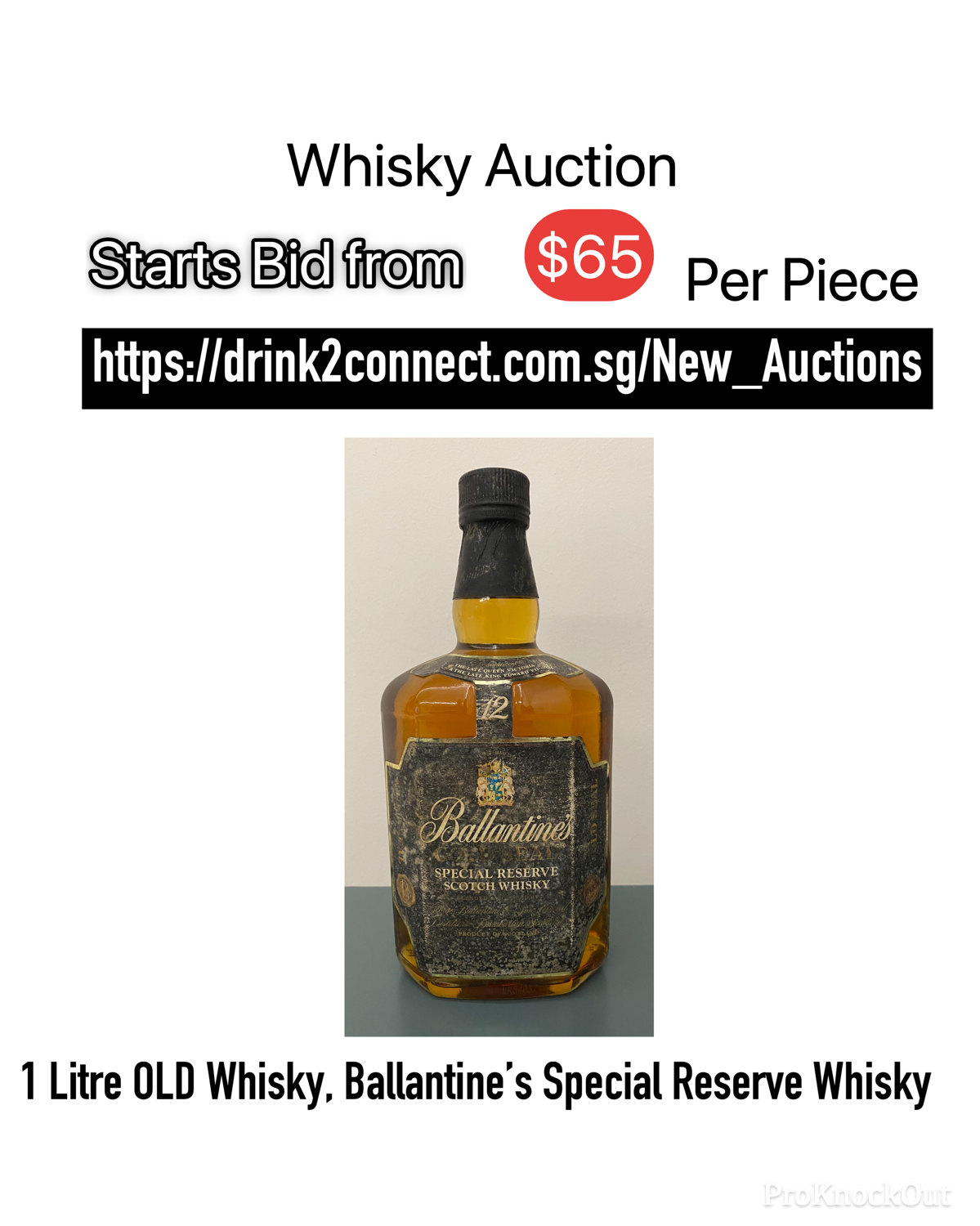 1 Litre, Old Whisky, Ballantines Special Reserve Blended Whisky(A1)