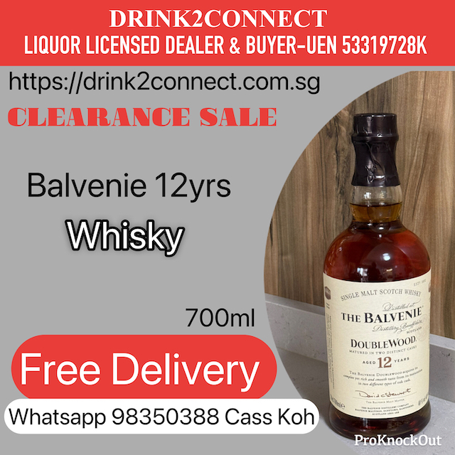 700ml Balvenie 12yrs Old Doublewood Single Malt Whisky, Liquor Clearance Sale