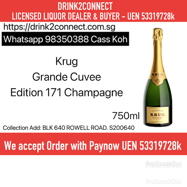 171th Edition Krug Grande Cuvee Brut Champagne Liquor Clearance Sale