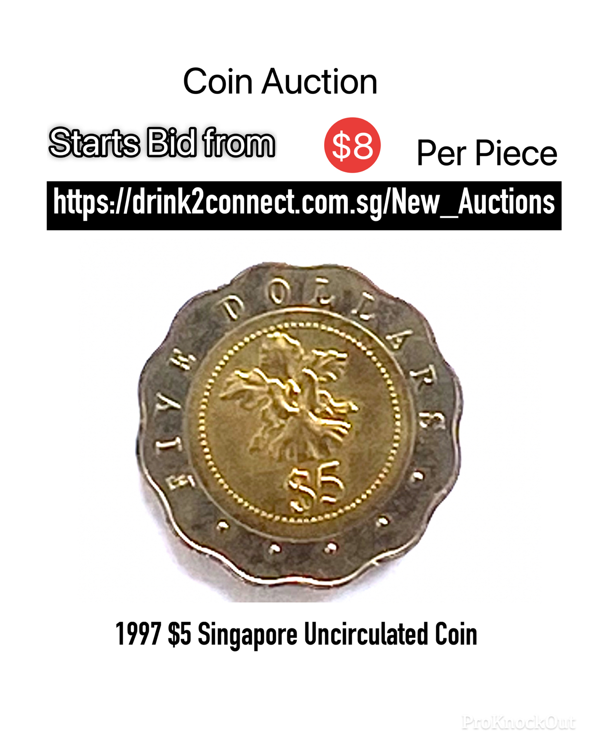 1997 $5 Uncirculated Singapore Coin(A)