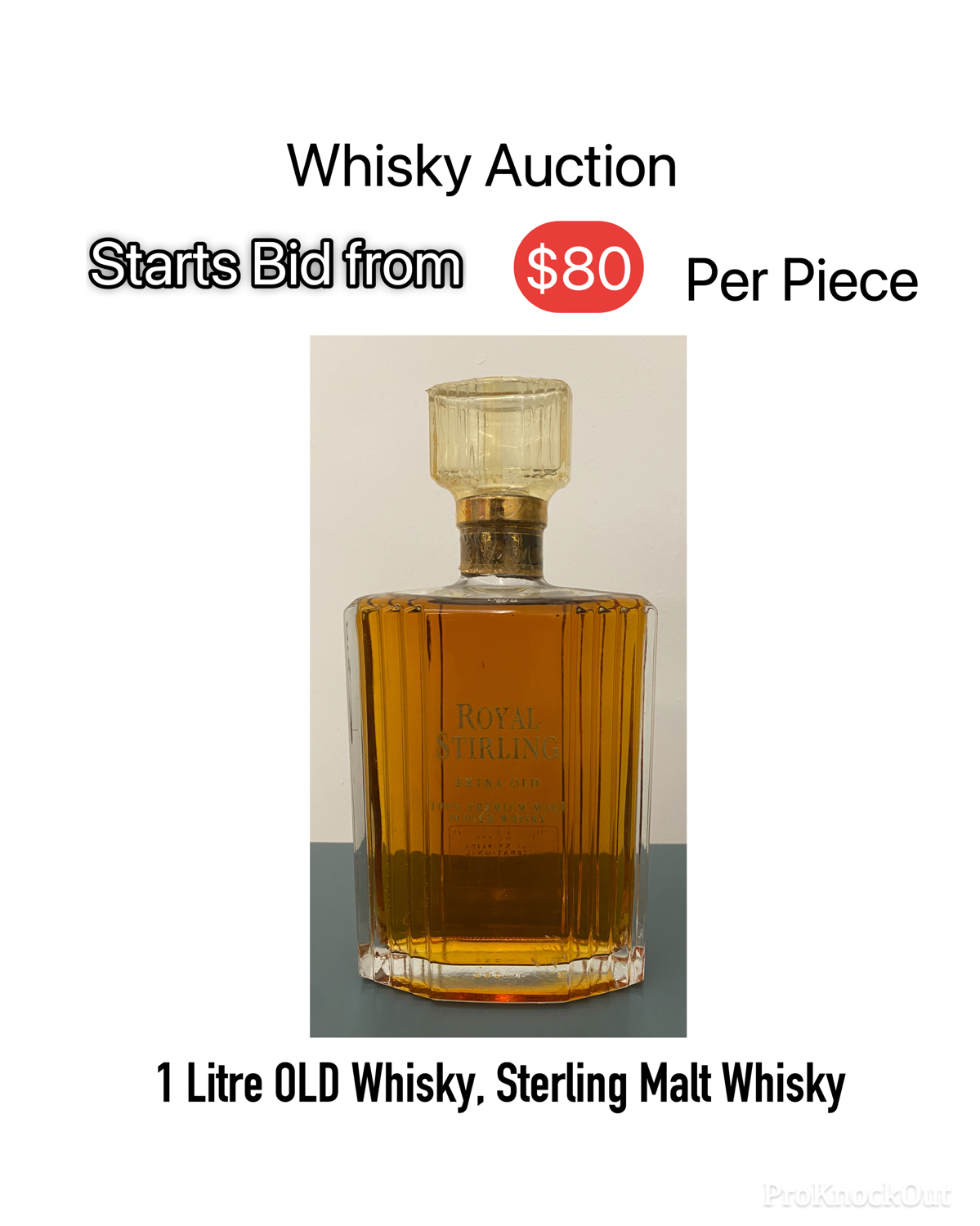 1 Litre Old Whisky, Sterling Malt Whisky(A1)
