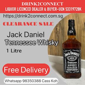 1 Litre Jack Daniel Tenneseee Whisky, Liquor Clearance Sale