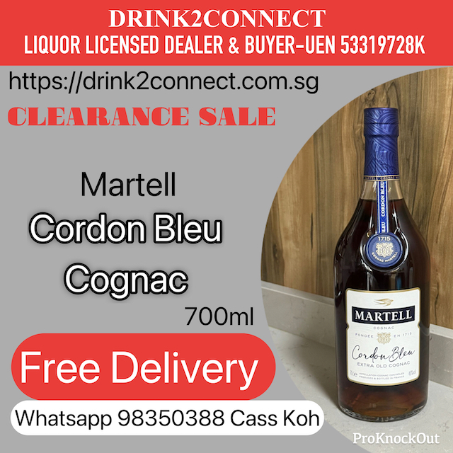 700ml Martell Cordon Bleu Cognac, Liquor Clearance Sale