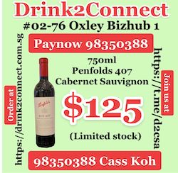 750ml Penfolds Bin407 Cabernet Sauvignon/Penfolds 407/Penfolds Wine Singapore