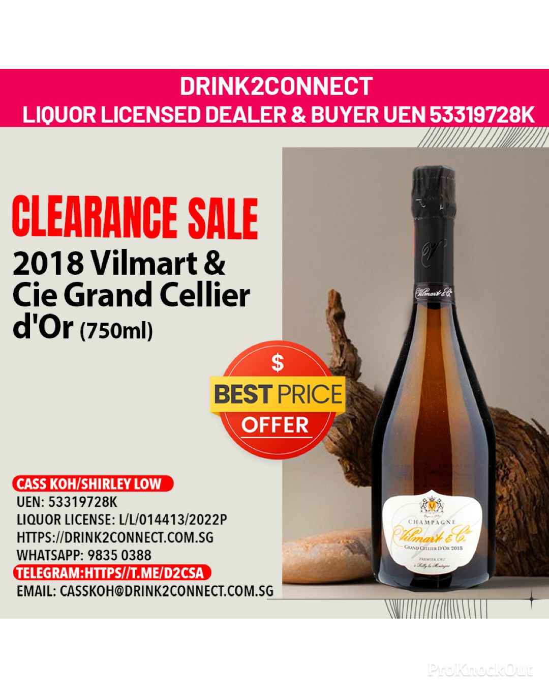 750ml Vilmart & Cie Grand Cellier D'Or Champagne 2018/Vilmart Grand Cellier D'Or Champagne/Buy Champagne Online